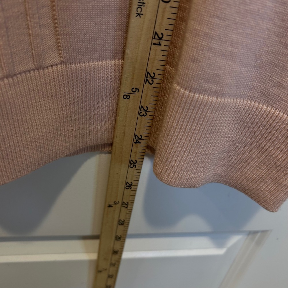 Di Strick Womens Polo Sweater Pure New Wool Textured Knit Pink Size GB 16 - Picture 5 of 9